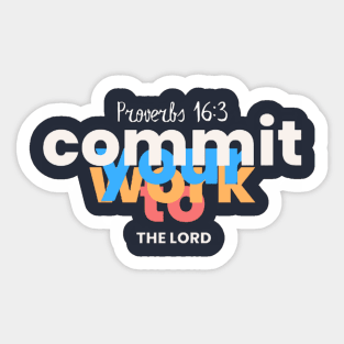 Proverbs 16:3 Sticker